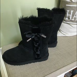 Ugg Boots satin lace suede boots